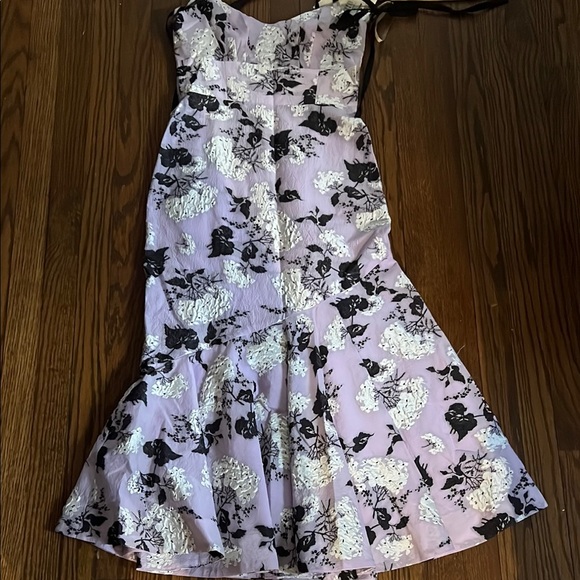 Monique Lhuillier Lilac and Black Floral Gown NEW NWT 2